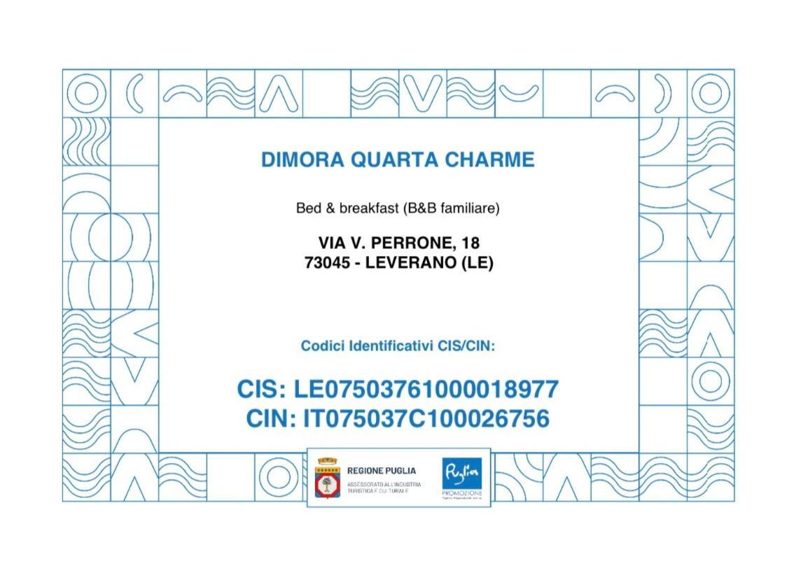 Charme B&B Dimora Quarta Leverano Luaran gambar